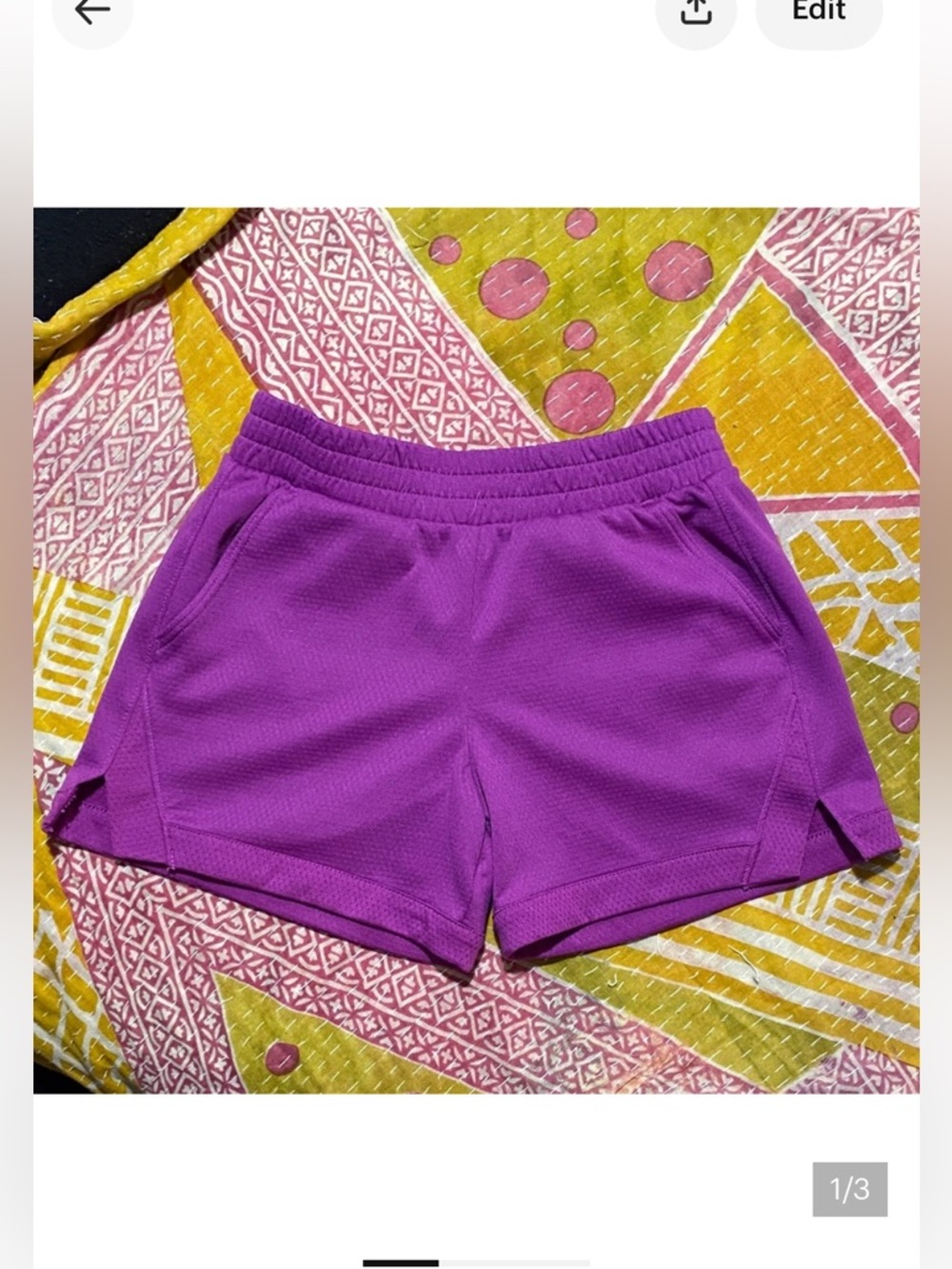 3/$10 Athletic Works Vibrant Purple Girls Athletic Shorts